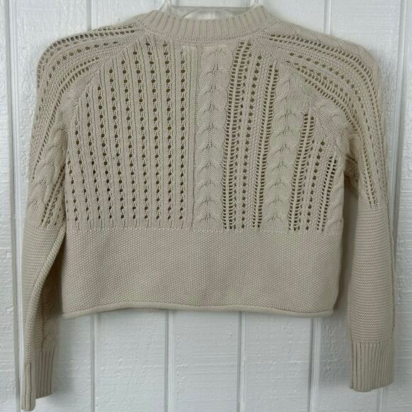 Gap Kids Long Sleeve Knit Cardigan Sweater Cream Preppy Girls Size Small 6-7 - Picture 3 of 5